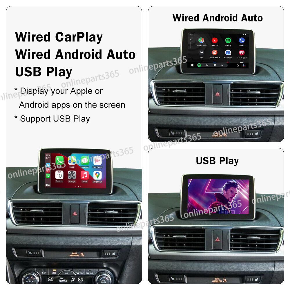 P2 Apple CarPlay and Android Auto Retrofit Kit for Mazda TK78-66-9U0C  00008FZ34