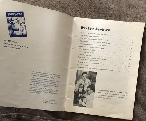 DAIRY CATTLE STERILITY Guide Manual With Pictures 1964 HOARD'S DAIRMAN C24 - Picture 3 of 6