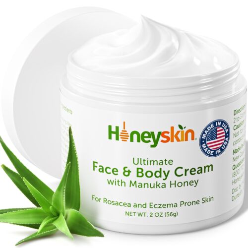 Hydrating Face Moisturizer & Body Cream with Manuka Honey Cream - Organic Face