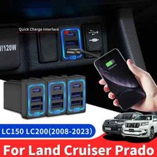 For 2008-2023 Toyota Land Cruiser 200 Prado 150 Lc200150 Car Usb Quick Charger