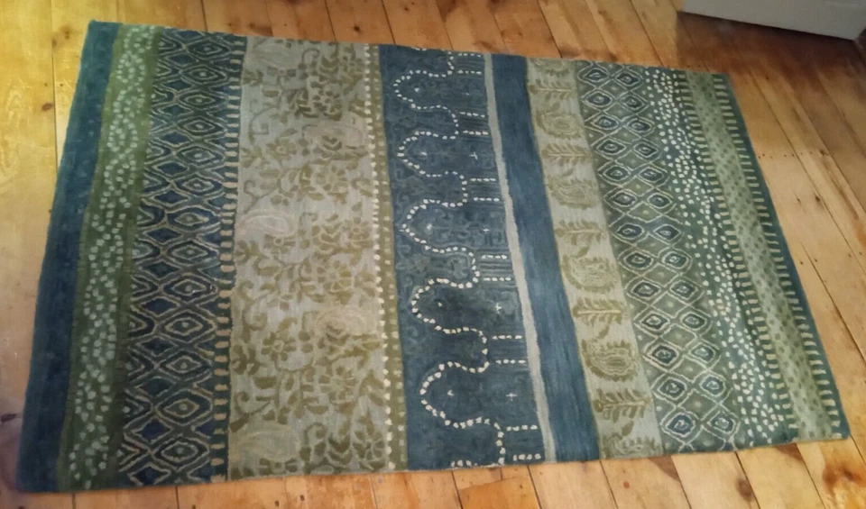8'L x 5'W CAPEL Area RUG - 100% Wool - Made in India - Marine Blue - NY Pickup - Image 2 of 3