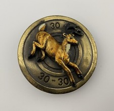 Deer Hunting Hunter Buck 30  30 Great American Belt Buckle Co Enamel Brass