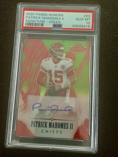 2020 Honors Patrick Mahomes Autograph Green Prizm Auto SSP 5/6 PSA 10 Chiefs