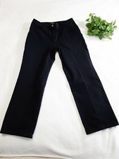 St. John Caviar Black High Rise Straight Leg Pants Sz 8