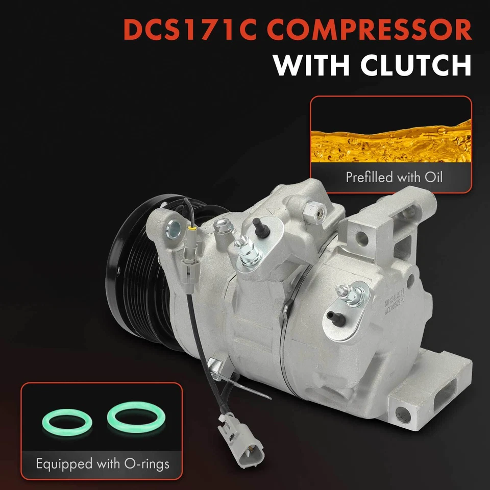 Compresor de aire acondicionado con embrague para Lexus GS300 1998-2005 IS300 2001-2005 L6 3,0 L Foto 3 de 4