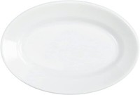 GroßEs Serviertablett - Saturnia Oval Weiß 48 Cm Porzellan
