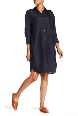 vince navy silk dress Vince Cowl Neck Maxi Dress
