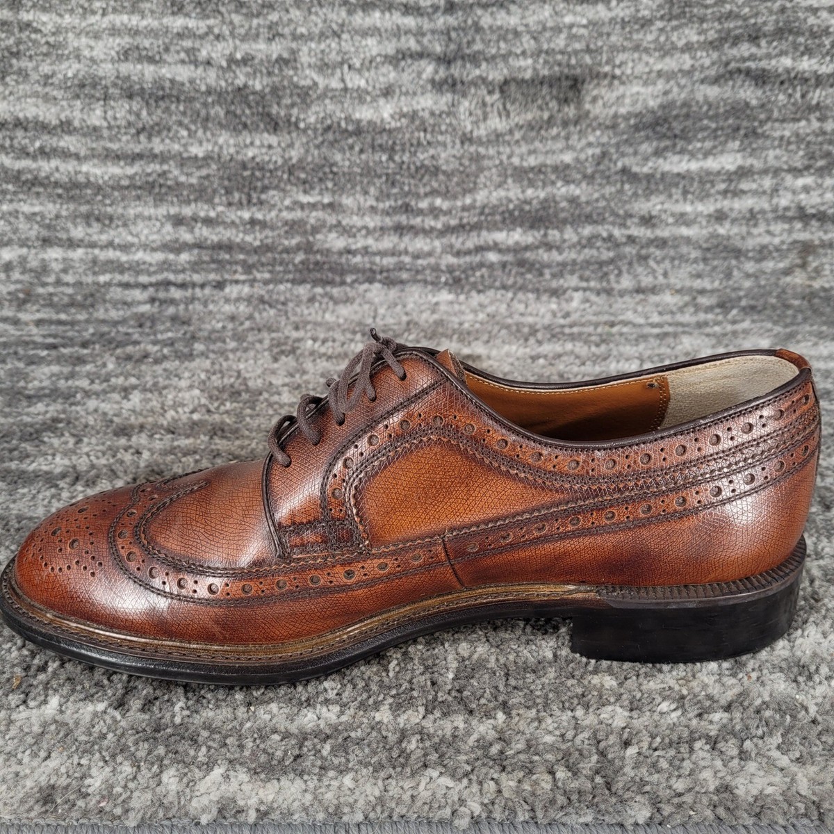 Imperial Grade Regal Wing Tip Brogue Brown Leather Oxford USA Mens