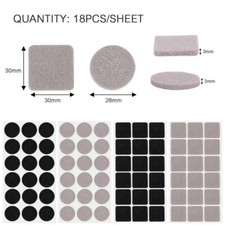 18/180PCS Felt Furniture Pads   Self-Adhesive Floor Protectors Anti-Slip Set