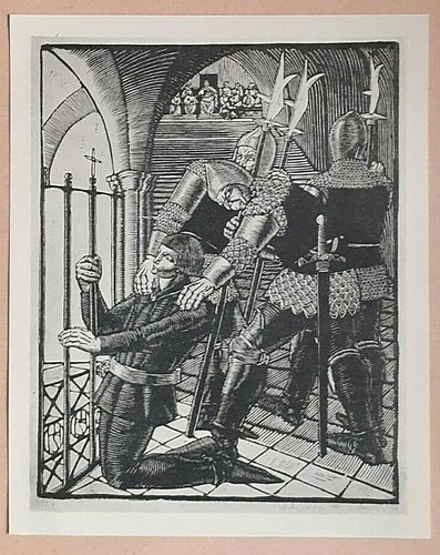 JOAN OF ARC WIKTORYA GORYNSKA Vintage Art Print C1930 Polish Resistance - Picture 2 of 2