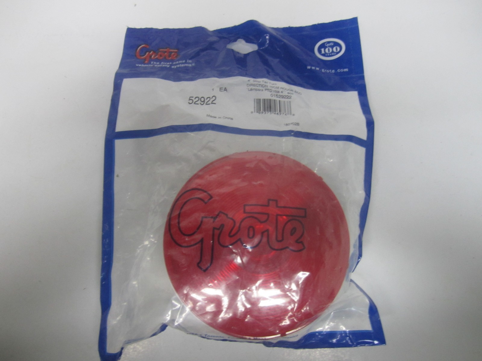 Grote Utility Trailer Light Lamp 4inch Round Red Directional Turn