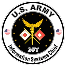 United States Army Information Systems Chief Bumper Sticker Military Decal 5"
