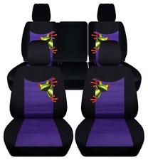 Frontrear Custom Fit Car Seat Covers Blk-purple Wfrog Fits Jk Wrangler 4dr