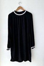Michael Kors Dress Long Sleeve Knee Black White Trim Womens 6 Office Casual