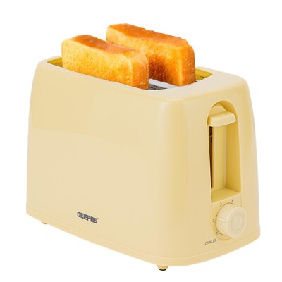 Geepas 2 Scheiben Brot Toaster 6 Stufen Bräunungssteuerung mit Krümelschublade 650 W
