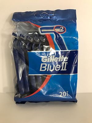 200 x Gillette Blue 2 II Einwegrasierer Doppelklingen  10x 20st.   XXL Packung 