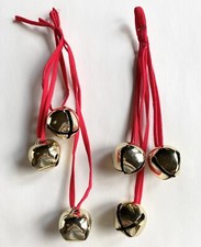 Lot of Six 1.5 inch Gold Color Large Jingle Bells Christmas  Crafts Holiday