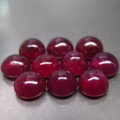 AAA RUBINO NATURALE - NATURAL RUBY CT 13.88 RED COLOR ROUND CABOCHON  CUT MADAG
