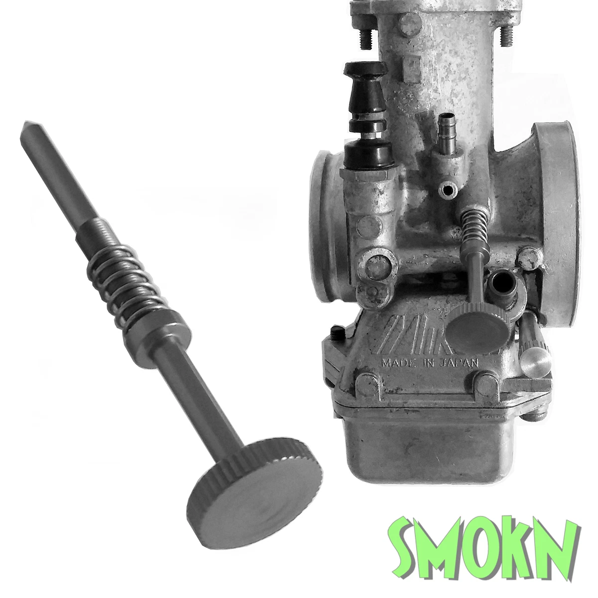 Yamaha YZ 125 Mikuni TMX Easy Adjust Carburettor Idle Tick Over Screw polished