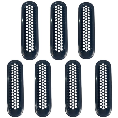 7Pcs Front Mesh Inserts Clip-in Grille Cover Guard For Jeep Wrangler JK 2007-17 - Picture 10 of 10