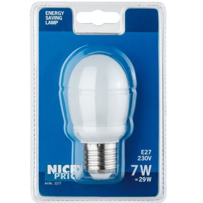 Nice Price 3277 Energy Saving Lamp Drop 7W Warm White E27 