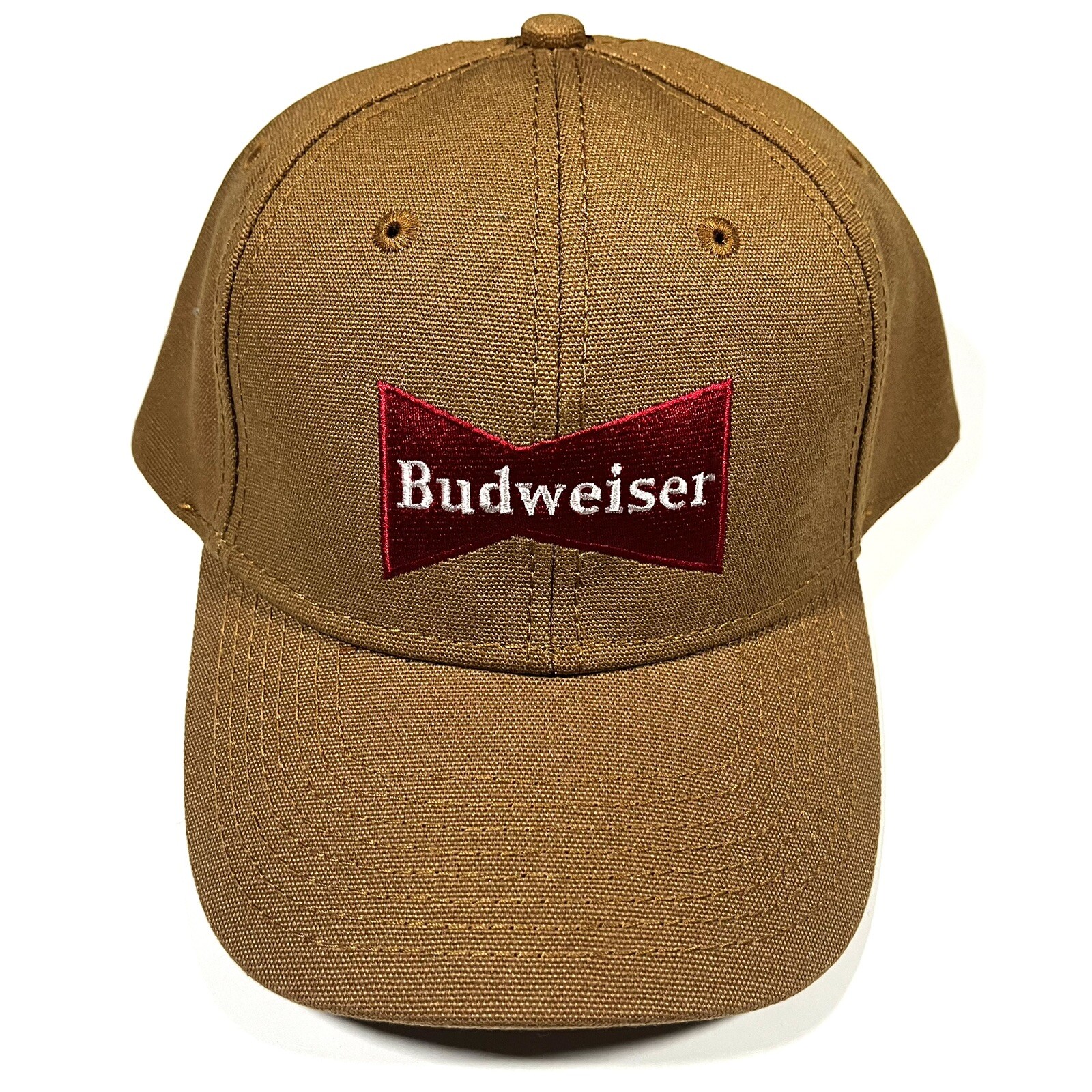 Budweiser Beer Snapback Hat Cap Embroidered Logo Adjustable Coverall Brown NEW