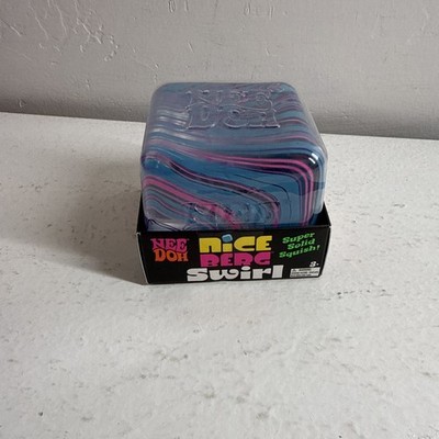 NeeDoh Nice Berg Swirl XL Giant Nee Doh Squishy Swirl Cube Blue Pink Purple
