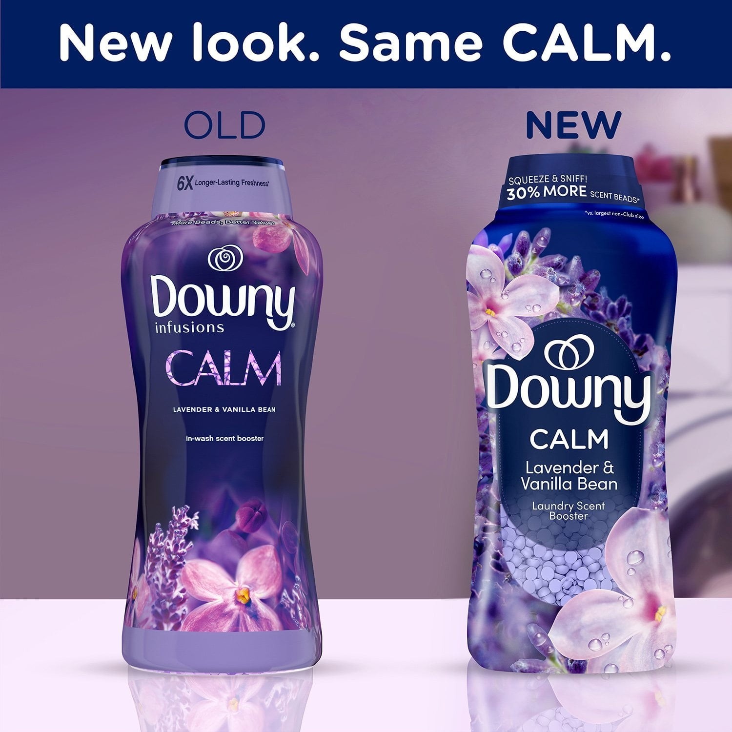 Downy Infusions In-Wash Scent Booster Beads, CALM Lavender+Vanilla Bean, 39.9 oz
