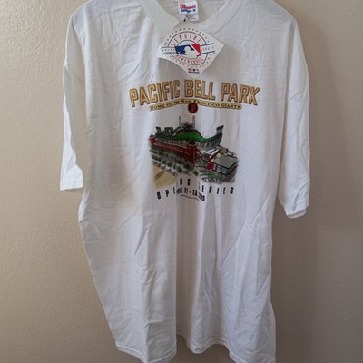VINTAGE NOS SAN FRANCISCO GIANTS PAC BELL PARK T SHIRT APRIL 2000 2XL WHITE