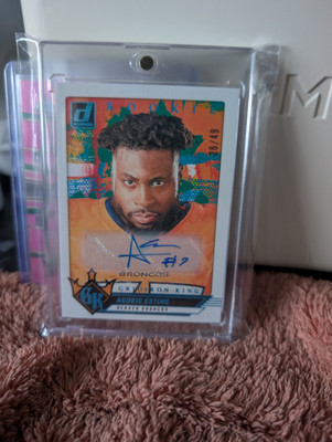 Audric Estime Donruss Grid Ironkings Auto To 49