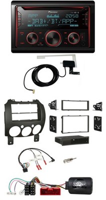 Pioneer 2DIN Steering Wheel DAB USB CD Bluetooth Car Stereo for Mazda 2 2007-2014