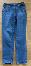 Lands End 10 Tall Medium Wash Straight Leg Jeans Cotton Stretch Classic Denim