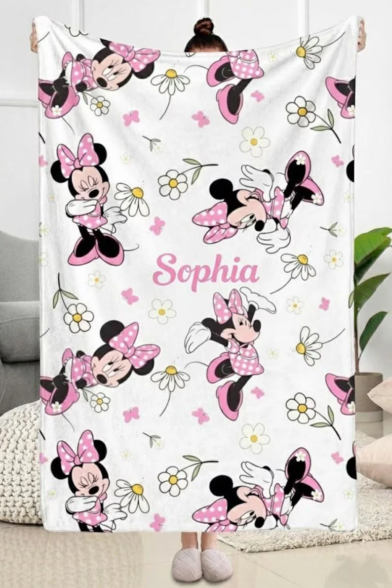 Custom Mickey Mouse Disney Quilt Fleece Blanket#9