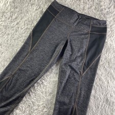 Athleta Leggings Womens Small Gray Black Chaturanga Cropped Athleisure Heathered