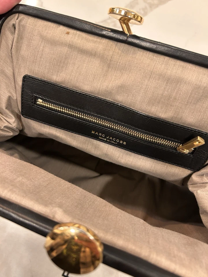 Bolso de Hombro Marc Jacobs Acolchado Años 2000 Stam Cuero Azul Marino Foto 4 de 4