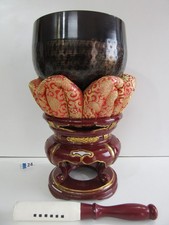 CAMPANA BUDISTA ZEN CON BASE Ø 20,5 cm ORIN JAPONÉS TAZÓN DE CANTO RIN BELL (24)