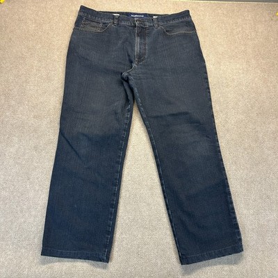 Alberto Tommy Jeans Men's 36 Comfort Fit Dark Blue T400 Denim Hemmed to 27''