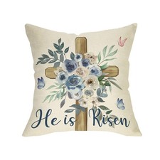 Easter Christian Decorative Throw Pillow Cover 20 x 20 20" x 20" (Pack of 1)