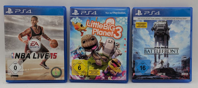 PS4, NBA LIVE15, LittleBigPlanet 3, STAR WARS BATTLEFRONT