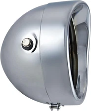 Motorcycle 7" Round Headlight Bucket Housing with Visor 7 Inch LED Headlamp She