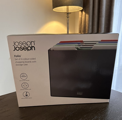 Joseph Joseph Chopping Board Set Folio 4-piece in Coast Graphite 60214 Colour!