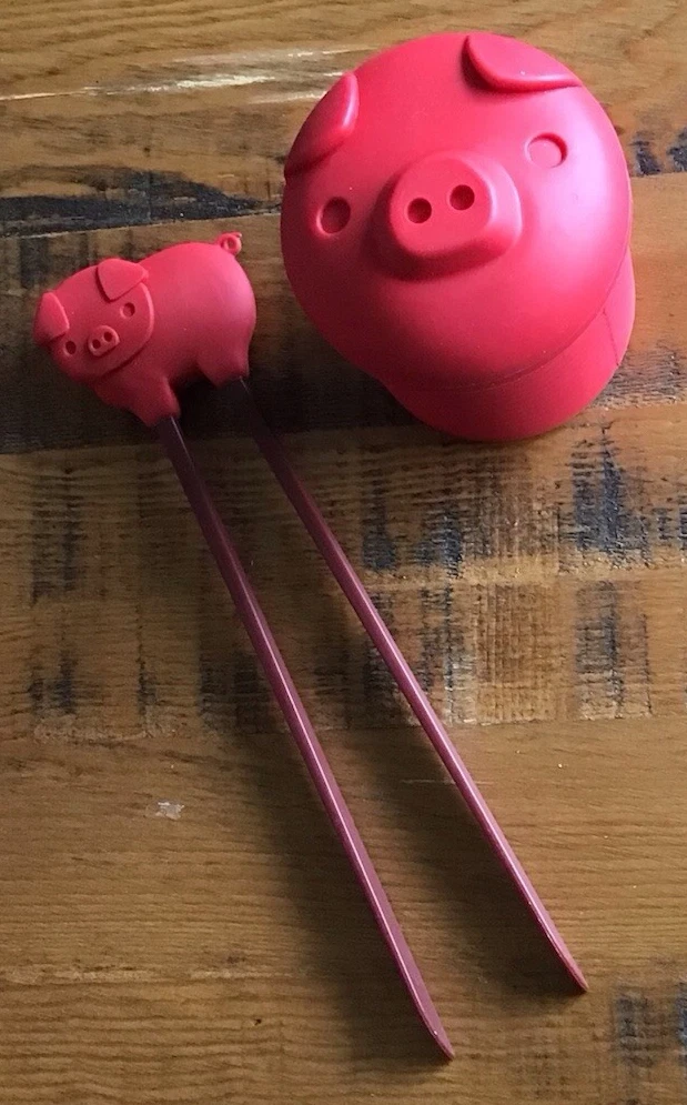 Talisman Designs Lot Of 2 Silicone Bacon Bin Grease Strainer/Storage Bacon Tongs