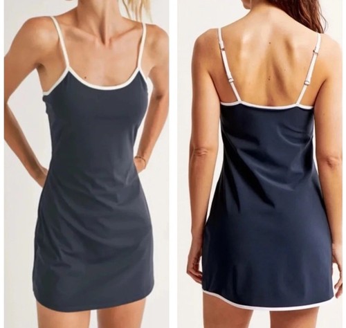 Mini robe Abercrombie & Fitch Traveler taille S bleu marine attaché short tennis - Photo 1/10