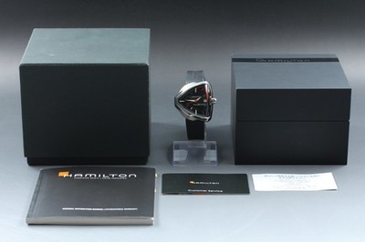 Hamilton Ventura Elvis80 H245510 Quartz Date Men's Black Watch