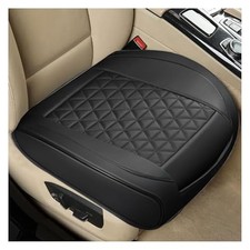 Leather Car Seat Cover, Auto Front Bottom Seat Cover Luxury Car Seat Black