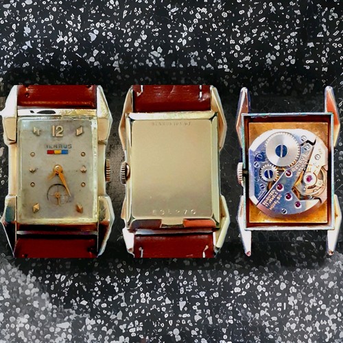Vintage Art Deco Benrus Tri-Colour 10k GF Tank Case 17 Jewels Mens Watch. - Picture 8 of 13
