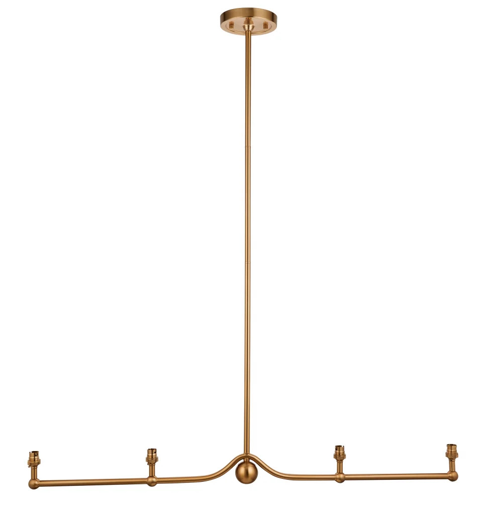 Ceiling Light Brass Santiago 4 Brushed Aged Linear Endon 108211