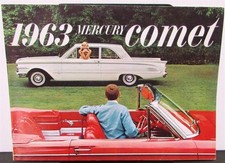 1963 Mercury Comet S-22 Conv Sedan Custom Villager Wagon Sales Brochure Xl Orig