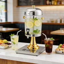 Stainless Steel Cold Drink Dispenser 2.2 Gallon Single Beverage Drink Dispenser