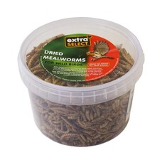 Extra Select Dried Mealworms for Wild Birds 500ml Bucket Single ingredient dried